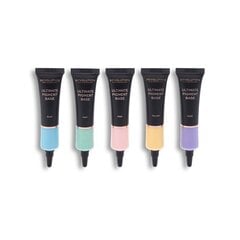 Основа для теней для век Makeup Revolution SET Ultimate Pigment Base Eyeshadow Primer Blue, Green, Yellow, Pink, Purple 5x15 мл цена и информация | Тушь, средства для роста ресниц, тени для век, карандаши для глаз | pigu.lt