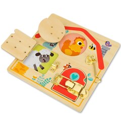 Medinė mokomoji lentelė Tooky Toy Užraktai kaina ir informacija | Žaislai kūdikiams | pigu.lt