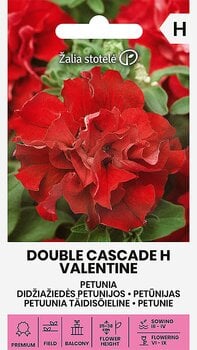Petunijos didžiažiedės double cascade h valentine цена и информация | Семена цветов | pigu.lt