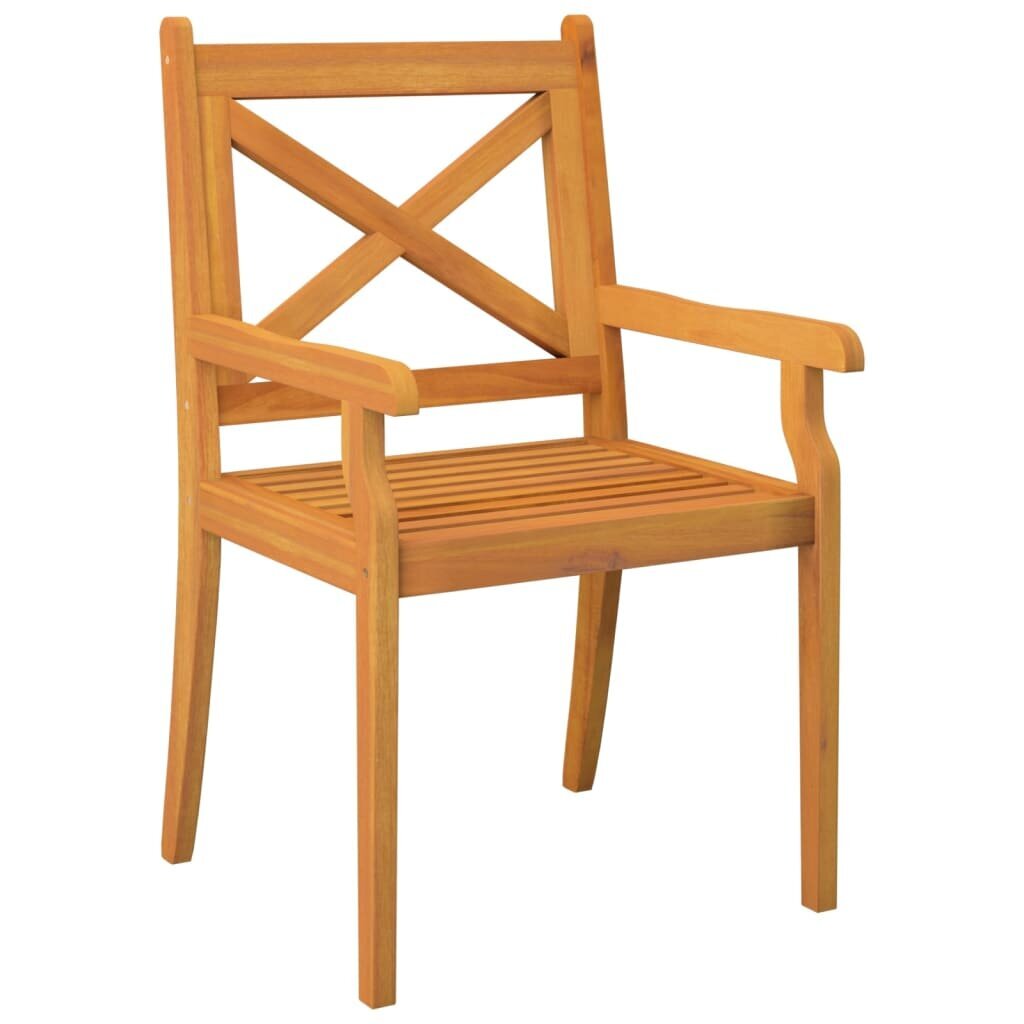 Lauko valgomojo kėdės vidaXL, 2 vnt., rudos цена и информация | Lauko kėdės, foteliai, pufai | pigu.lt