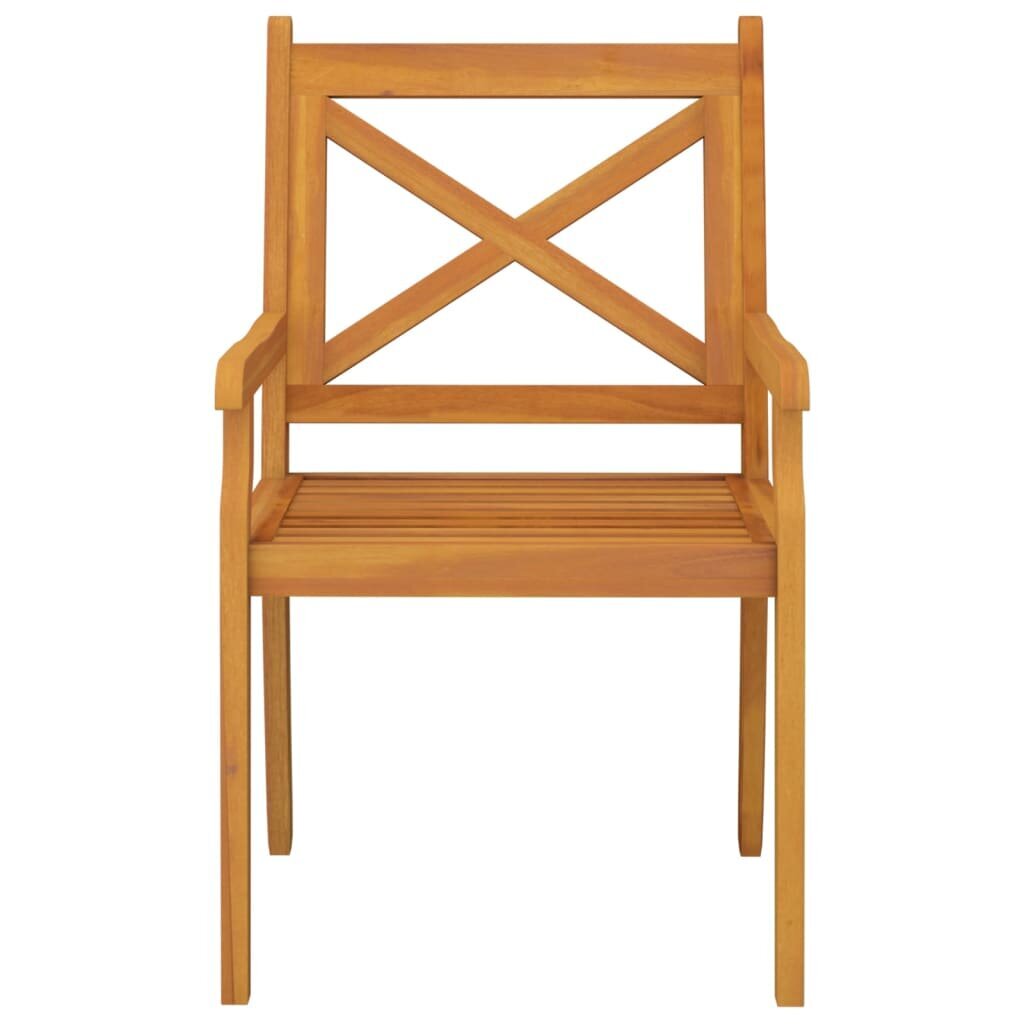Lauko valgomojo kėdės vidaXL, 2 vnt., rudos цена и информация | Lauko kėdės, foteliai, pufai | pigu.lt