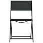 Bistro baldų komplektas, 3 dalių, juodos spalvos, plienas kaina ir informacija | Lauko baldų komplektai | pigu.lt