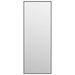 Veidrodis ant durų, juodas, 30x80cm, stiklas ir aliuminis цена и информация | Зеркала | pigu.lt