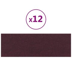 Sienų plokštės, 12vnt., violetinės, 90x30cm, audinys, 3,24m² kaina ir informacija | Lubų, sienų dekoro elementai | pigu.lt