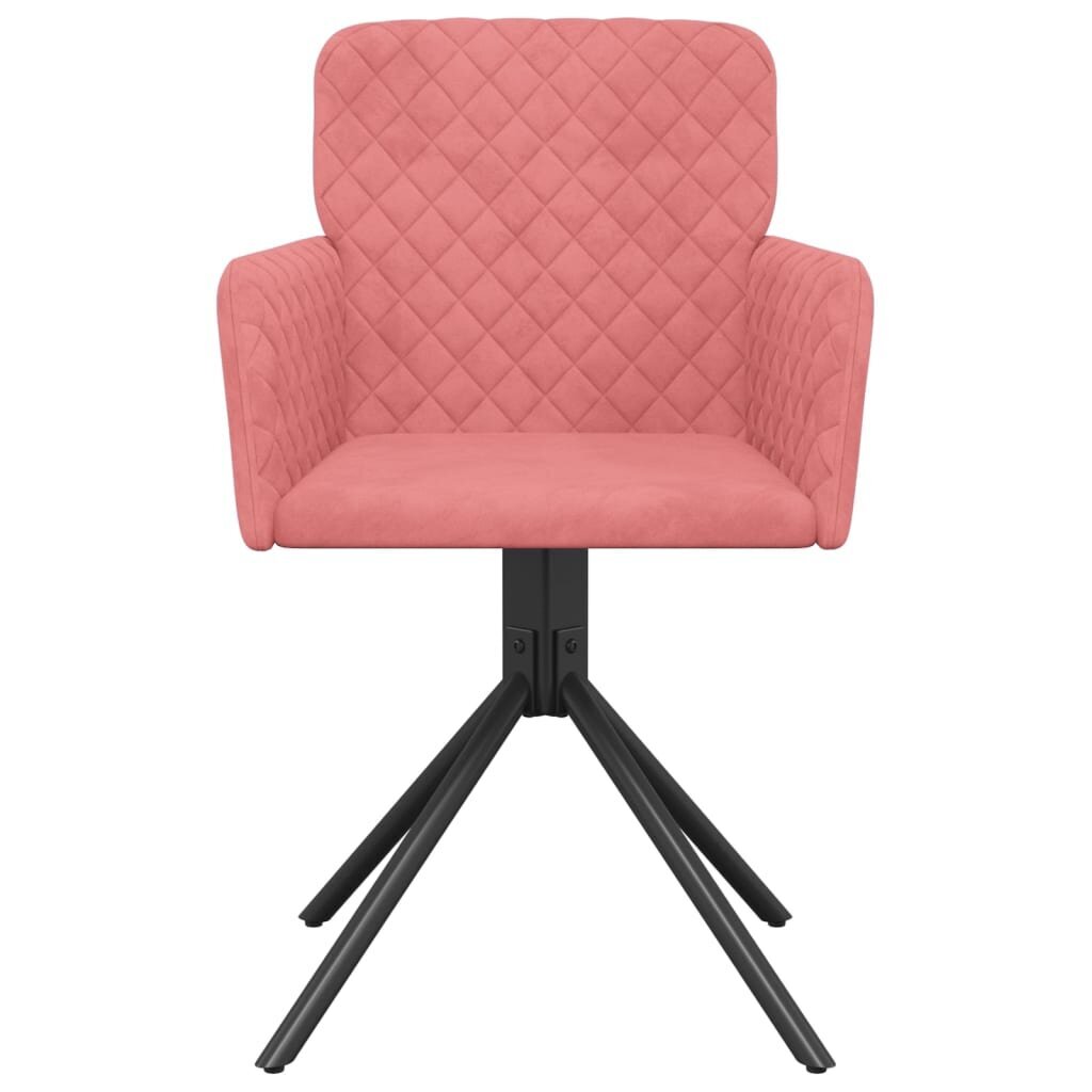 Pasukamos valgomojo kėdės, 2vnt., rožinės spalvos, aksomas kaina ir informacija | Virtuvės ir valgomojo kėdės | pigu.lt