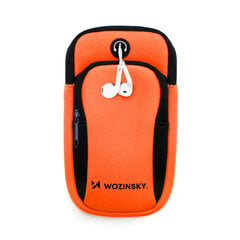 Wozinsky Running Phone Armband WABOR1, oranžinis kaina ir informacija | Telefono dėklai | pigu.lt