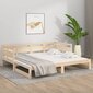 Ištraukiama lova, 2x(90x200)cm, pušies medienos masyvas kaina ir informacija | Lovos | pigu.lt