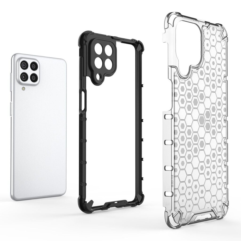 Hurtel Honeycomb Case skirtas Samsung Galaxy M53 5G, juodas kaina ir informacija | Telefono dėklai | pigu.lt