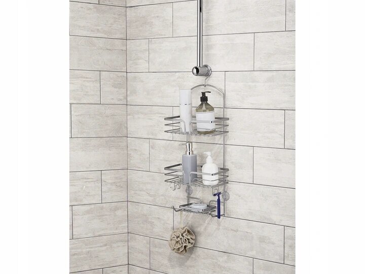 3-ijų lygių vonios lentyna Miomare, Chrome kaina ir informacija | Vonios kambario aksesuarai | pigu.lt