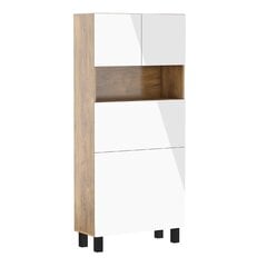 AKL ištraukiama knygų spinta su rašomuoju stalu Homi Burgundy Oak/White Gloss цена и информация | Компьютерные, письменные столы | pigu.lt