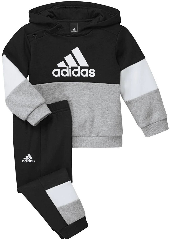 Sportinis kostiumas vaikams Adidas Lk Cb Fl Ts Grey Black HN3472 kaina ir informacija | Komplektai berniukams | pigu.lt