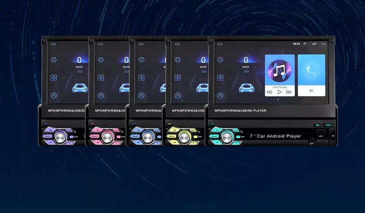 Automobilių magnetola, NAVIGACINĖ MULTIMEDIJA STOTIS, GPS, WI-FI,Android 11 su ištraukiamu 7 colių ekranu kaina ir informacija | Automagnetolos, multimedija | pigu.lt