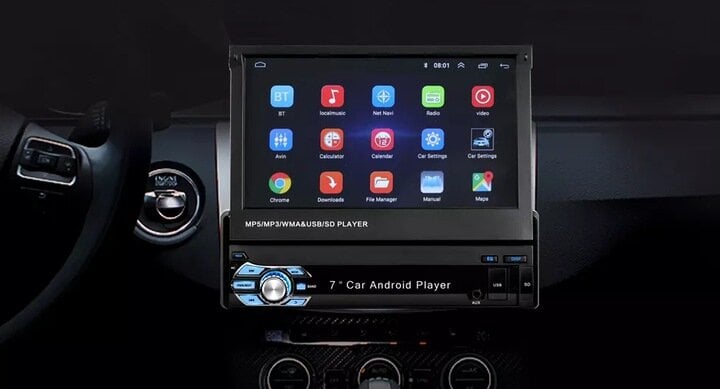 Automobilių magnetola, NAVIGACINĖ MULTIMEDIJA STOTIS, GPS, WI-FI,Android 11 su ištraukiamu 7 colių ekranu kaina ir informacija | Automagnetolos, multimedija | pigu.lt