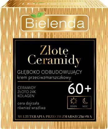 Stangrinamasis veido kremas Bielenda Golden Ceramides Cream 60+, 50ml цена и информация | Veido kremai | pigu.lt