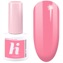 Привет, гибридный лак #251 Brave Pink 5 мл. цена и информация | Лаки, укрепители для ногтей | pigu.lt