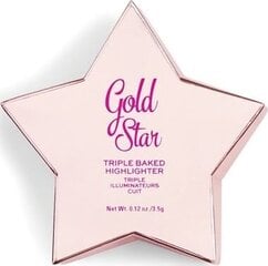 Švytėjimo suteikianti priemonė I heart Revolution Star Show Highlighter Gold Star, 3,5g kaina ir informacija | Bronzantai, skaistalai | pigu.lt