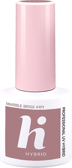 Hibridinis nagų lakas Hi Hybrid 411 Marble Beige, 5ml цена и информация | Nagų lakai, stiprintojai | pigu.lt