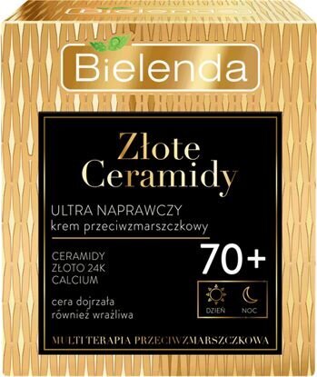 Veido kremas nuo raukšlių Bielenda Golden Ceramids 70+, 50 ml kaina ir informacija | Veido kremai | pigu.lt