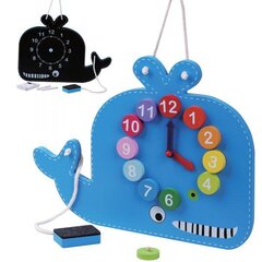 Medinė lenta su dvipusiu laikrodžiu Play Learn kaina ir informacija | Lavinamieji žaislai | pigu.lt
