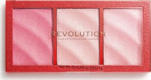 Палитра румян Revolution Precious Stone Highlighter Palette Ruby Crush цена и информация | Бронзеры (бронзаторы), румяна | pigu.lt