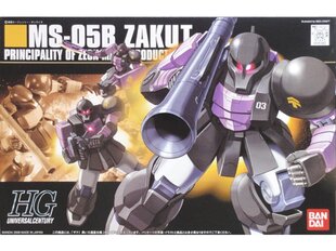 Сборная пластиковая модель Bandai - HGUC MS-05B Zaku I, 1/144, 60661 цена и информация | Конструкторы и кубики | pigu.lt