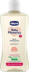 Детское массажное масло Chicco Baby Moments Oil Bottle, 200 мл цена и информация | Косметика для мам и детей | pigu.lt