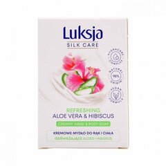 Rankų ir kūno muilas Luksja Silk Care Aloe Vera & Hibiscus, 100 g kaina ir informacija | Muilai | pigu.lt