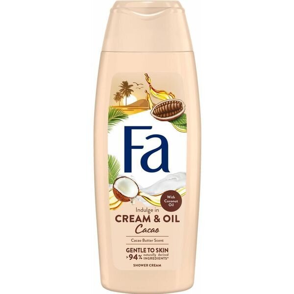 Dušo želė FA Shower Cream & Oil Cacao, 250 ml kaina ir informacija | Dušo želė, aliejai | pigu.lt