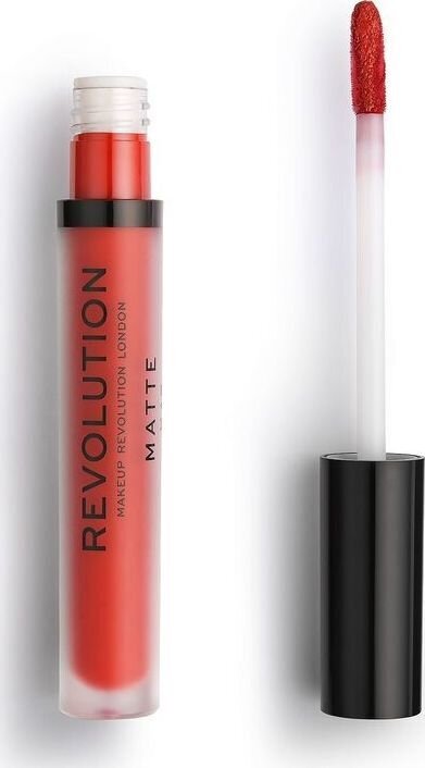 Lūpų dažai Makeup Revolution Ruby 134 Matte liquid lipstick, 3 ml kaina ir informacija | Lūpų dažai, blizgiai, balzamai, vazelinai | pigu.lt