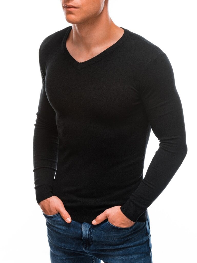 Vyriškas megztinis Edoti E206 juoda kaina ir informacija | Megztiniai vyrams | pigu.lt