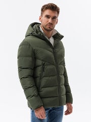 Зимняя мужская куртка Омбре C519, темно-зеленая цена и информация | Мужские куртки | pigu.lt