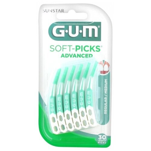 Tarpdančių šepetėliai Gum Soft-Picks Advanced Regular / Medium Interdental Brushes, 30vnt kaina ir informacija | Dantų šepetėliai, pastos | pigu.lt