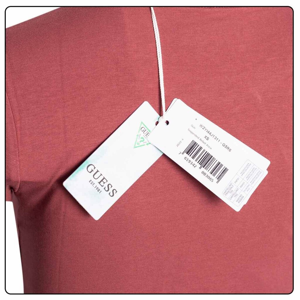 Guess moteriški marškinėliai 48309, raudoni kaina ir informacija | Marškinėliai moterims | pigu.lt