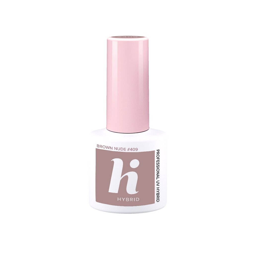 Hibridinis nagų lakas Hi Hybrid Brown Nude 409, 5ml цена и информация | Nagų lakai, stiprintojai | pigu.lt