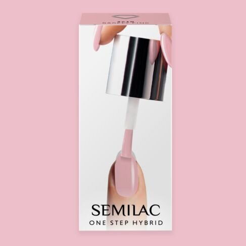 Hibridinis nagų lakas Semilac One Step Barely Pink, 5 ml цена и информация | Nagų lakai, stiprintojai | pigu.lt