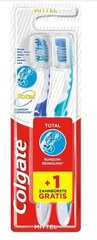 Dantų šepetėlių rinkinys Colgate Total, vidutiniai, 2 vnt. kaina ir informacija | Dantų šepetėliai, pastos | pigu.lt