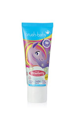 Vaikiška dantų pasta Brush-Baby Unicorn Strawberry, 50 ml kaina ir informacija | Dantų šepetėliai, pastos | pigu.lt