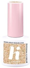 Hibridinis nagų lakas Hi Hybrid 135 Rose Gold Sequin, 5ml kaina ir informacija | Nagų lakai, stiprintojai | pigu.lt