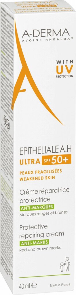 Apsauginis regeneruojantis kremas A-Derma Epitheliale A.H Ultra SPF50+, 40ml kaina ir informacija | Veido kremai | pigu.lt