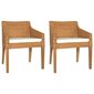 Valgomojo kėdės su pagalvėmis, Natūralus ratanas, 2vnt., ruda kaina ir informacija | Virtuvės ir valgomojo kėdės | pigu.lt