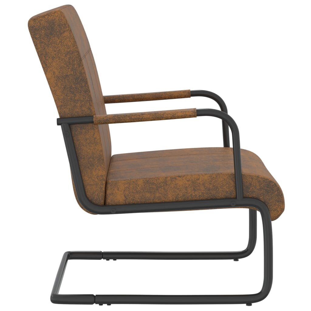 Gembinė kėdė vidaXL, Audinys, ruda kaina ir informacija | Svetainės foteliai | pigu.lt