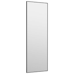 vidaXL veidrodis ant durų, juodas, 40x100cm, stiklas ir aliuminis цена и информация | Зеркала | pigu.lt