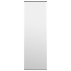 vidaXL veidrodis ant durų, juodas, 40x100cm, stiklas ir aliuminis цена и информация | Зеркала | pigu.lt