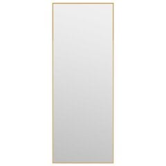 vidaXL Veidrodis ant durų, auksinis, 30x80cm, stiklas ir aliuminis kaina ir informacija | Veidrodžiai | pigu.lt