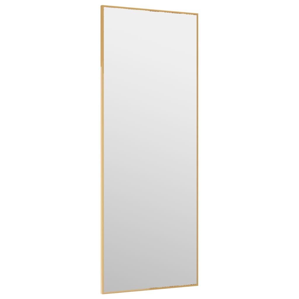 vidaXL Veidrodis ant durų, auksinis, 30x80cm, stiklas ir aliuminis kaina ir informacija | Veidrodžiai | pigu.lt