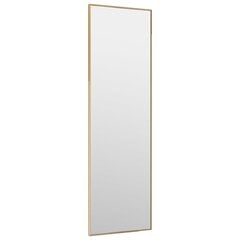 vidaXL Veidrodis ant durų, auksinis, 30x100cm, stiklas ir aliuminis kaina ir informacija | Veidrodžiai | pigu.lt