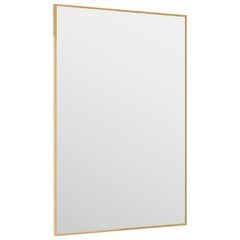 vidaXL Veidrodis ant durų, auksinis, 40x60cm, stiklas ir aliuminis цена и информация | Зеркала | pigu.lt