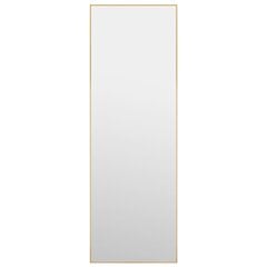 vidaXL Veidrodis ant durų, auksinis, 40x100cm, stiklas ir aliuminis kaina ir informacija | Veidrodžiai | pigu.lt