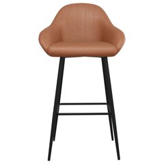 Baro taburetė vidaXL, Dirbtinė oda, šviesiai ruda kaina ir informacija | Virtuvės ir valgomojo kėdės | pigu.lt