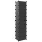 vidaXL Batų lentyna, juodos spalvos, 44x32x174cm, PP kaina ir informacija | Batų spintelės, lentynos ir suolai | pigu.lt